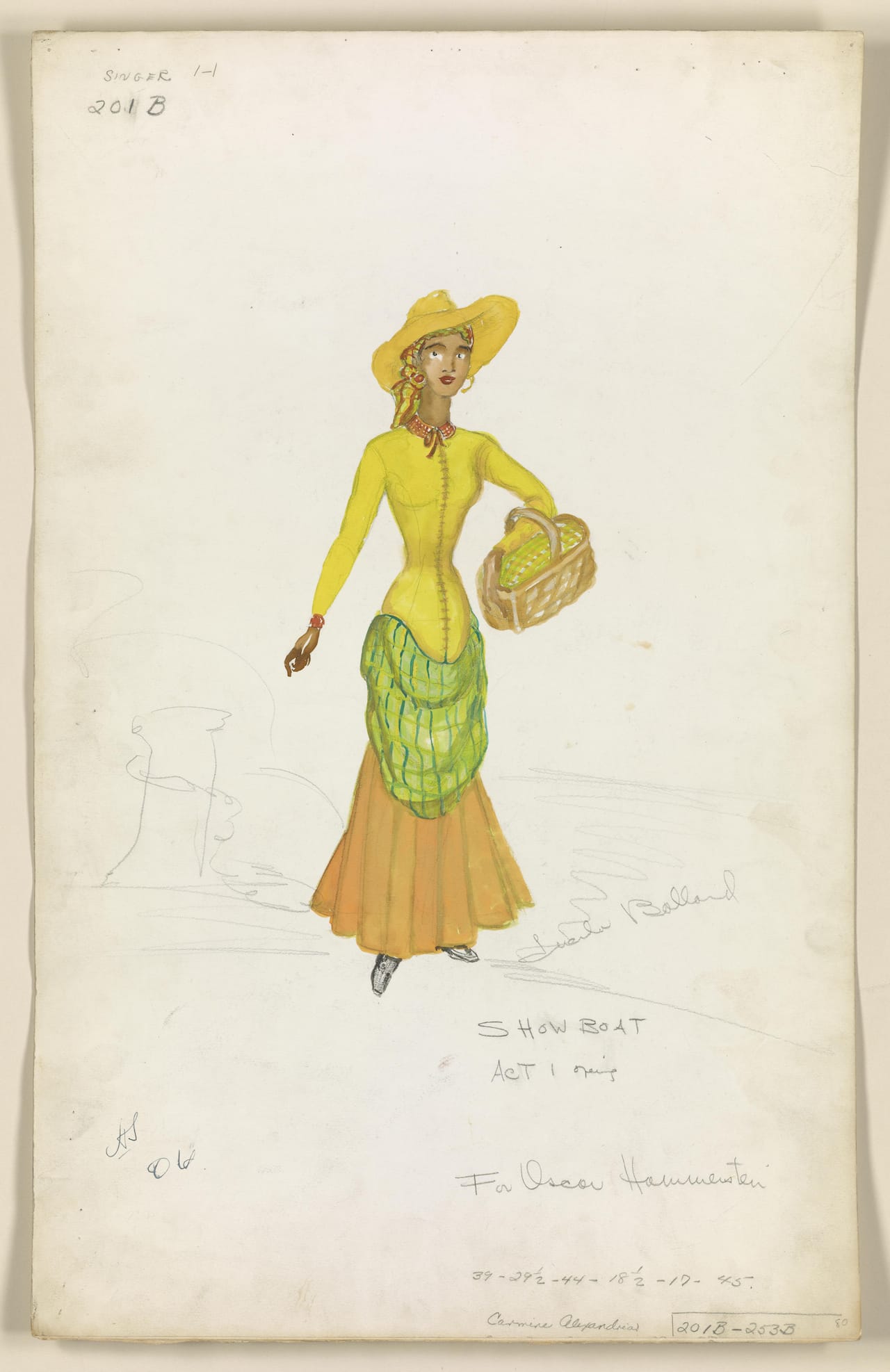 Lucinda Ballard. Costume design for Show Boat, 1946 revival. Music Division, Library of Congress