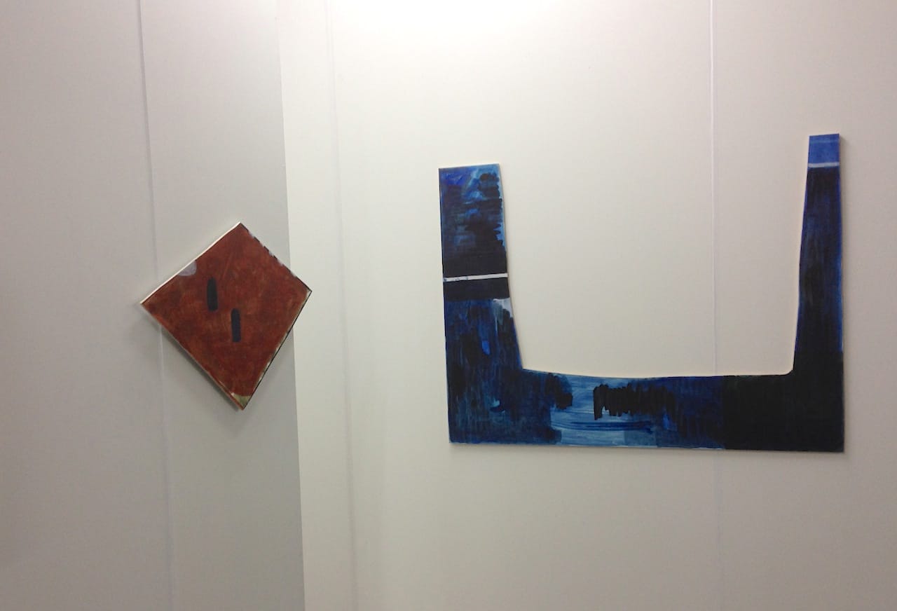 Monique Mouton at Fourteen30 Contemporary's booth.