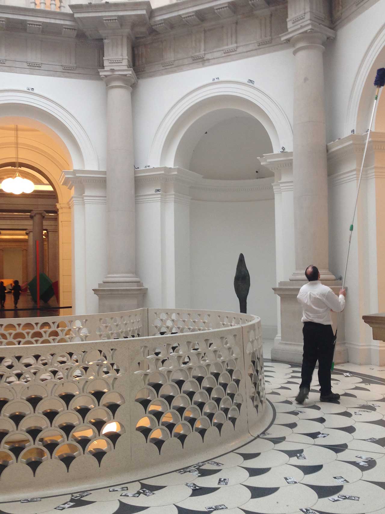 Cleaning up after the protest 