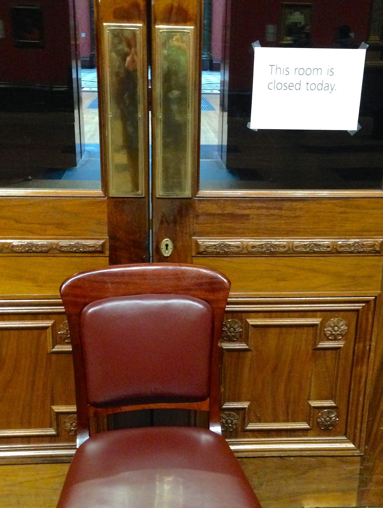 Sign inside the museum