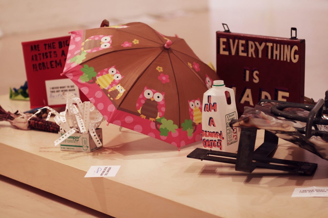 A collection of art objects.