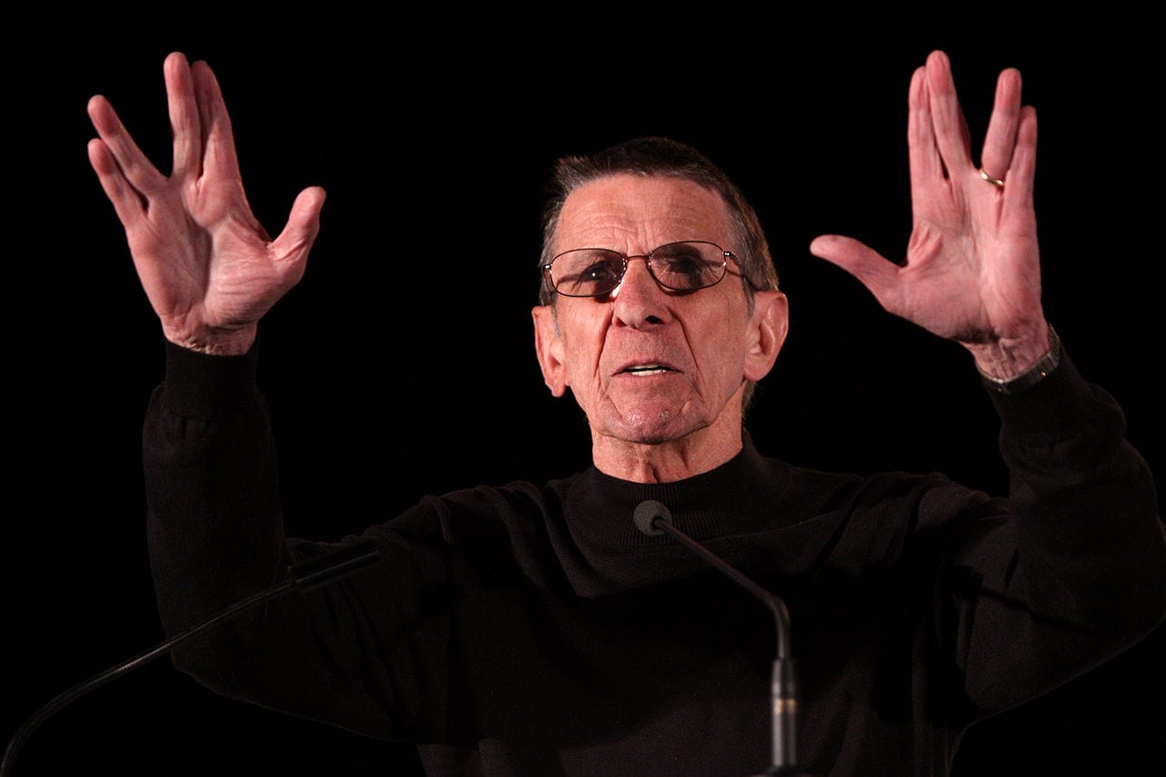 Leonard Nimoy in 2011 (photo by Gage Skidmore, via Wikimedia Commons)