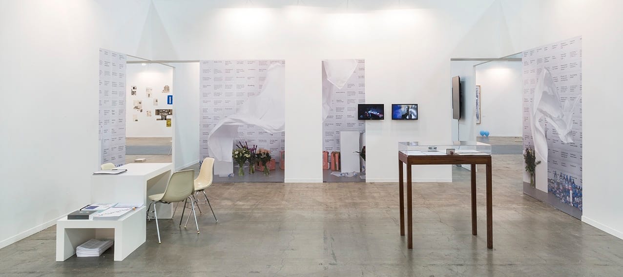 Ryan Gander at Marc Foxx's booth. (Courtesy of Marc Foxx Gallery, Los Angeles. Photo Enrique Macias Martinez)