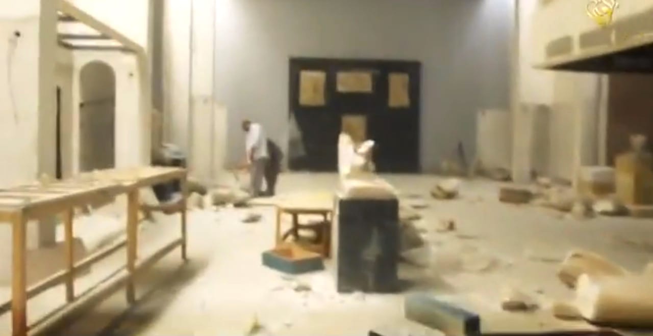 The interior of the Mosul Museum (video screenshot by the author)