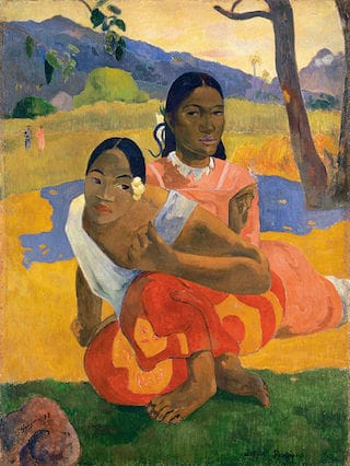 Paul Gauguin, "Nafea Faa Ipoipo (When Will You Marry?)" (1892), oil on canvas, 101 x 77 cm (via Wikipedia.org)