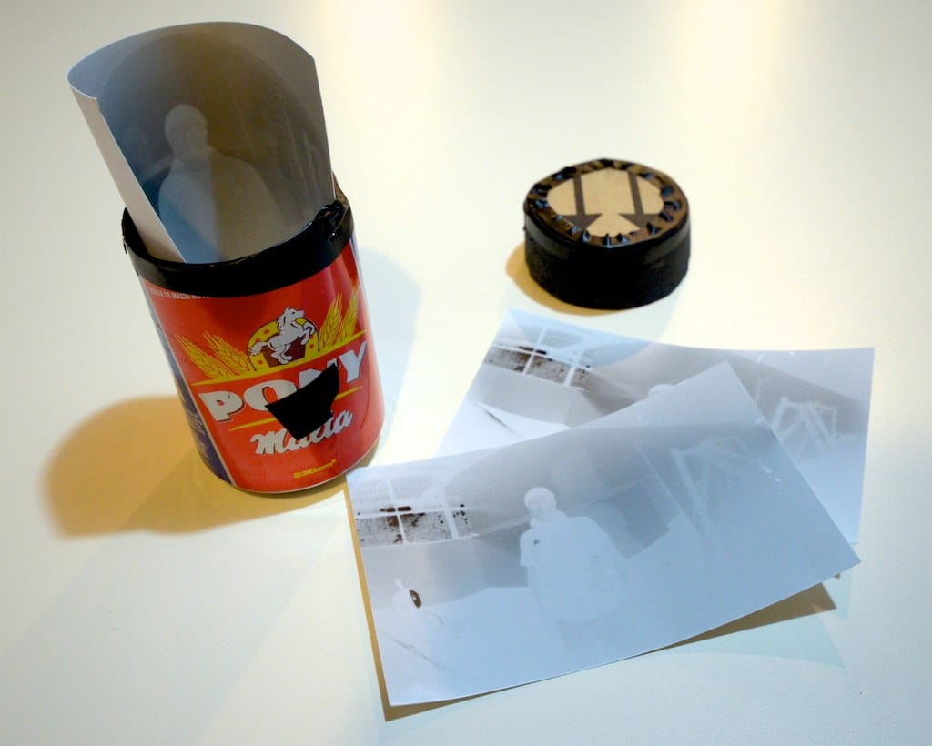 An example of a pinhole camera fashioned from a tin can (photo by denialpolez/Flickr)