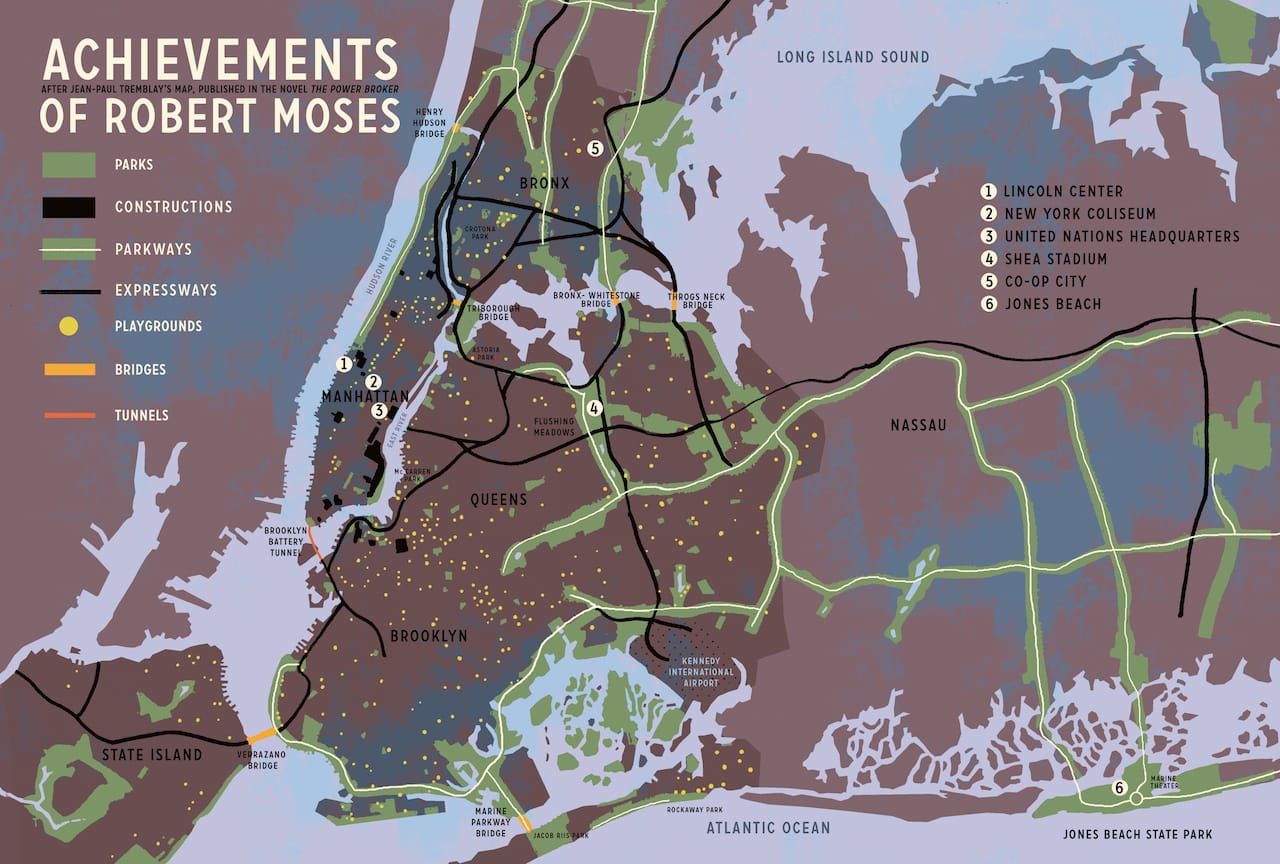 Page from 'Robert Moses: The Master Builder of New York City' (courtesy Nobrow)