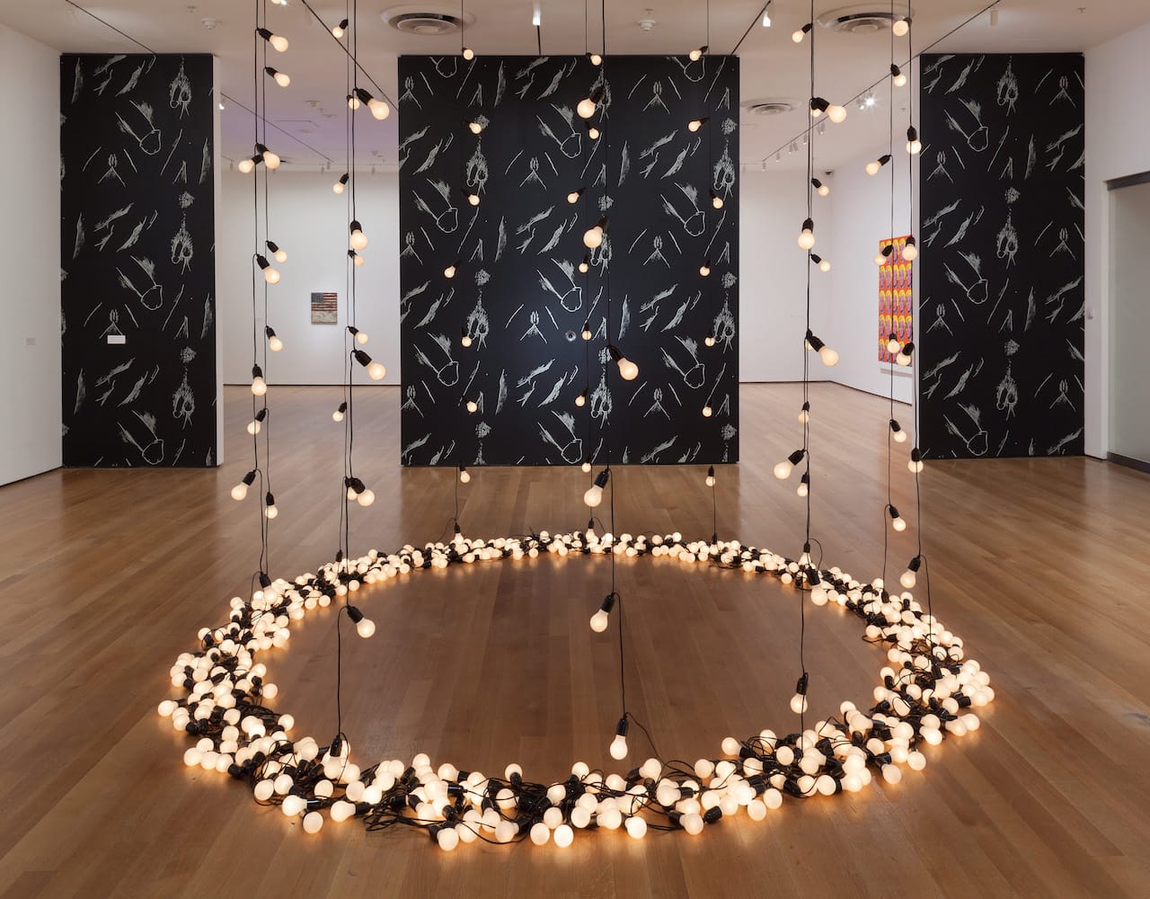 Installation view of 'Sturtevant: Double Trouble' at the Museum of Modern Art (© 2014 The Museum of Modern Art; photo by Thomas Griesel; all works by Sturtevant © Estate Sturtevant, Paris)