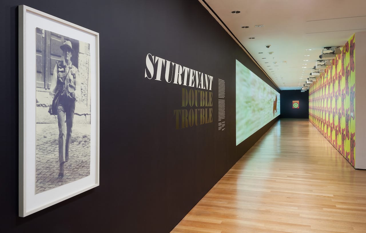 Installation view of 'Sturtevant: Double Trouble' at the Museum of Modern Art (© 2014 The Museum of Modern Art; photo by Thomas Griesel; all works by Sturtevant © Estate Sturtevant, Paris)