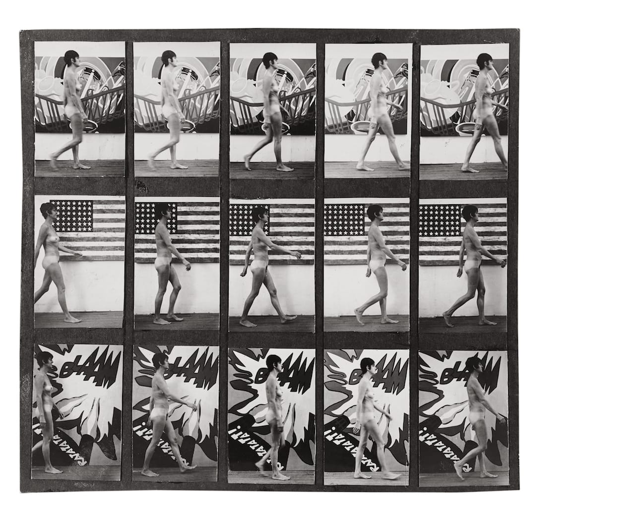 Sturtevant, "Study for Muybridge Plate #97: Woman Walking" (1966) (Glenstone; photo by Alex Jamison; © Estate Sturtevant, Paris)