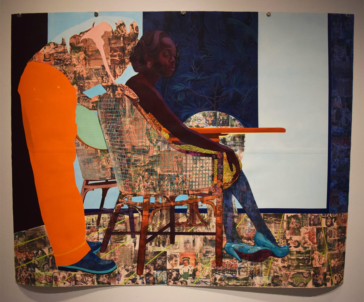 Njideka Akunyili Crosby, "And We Begin to Let Go" (2013)