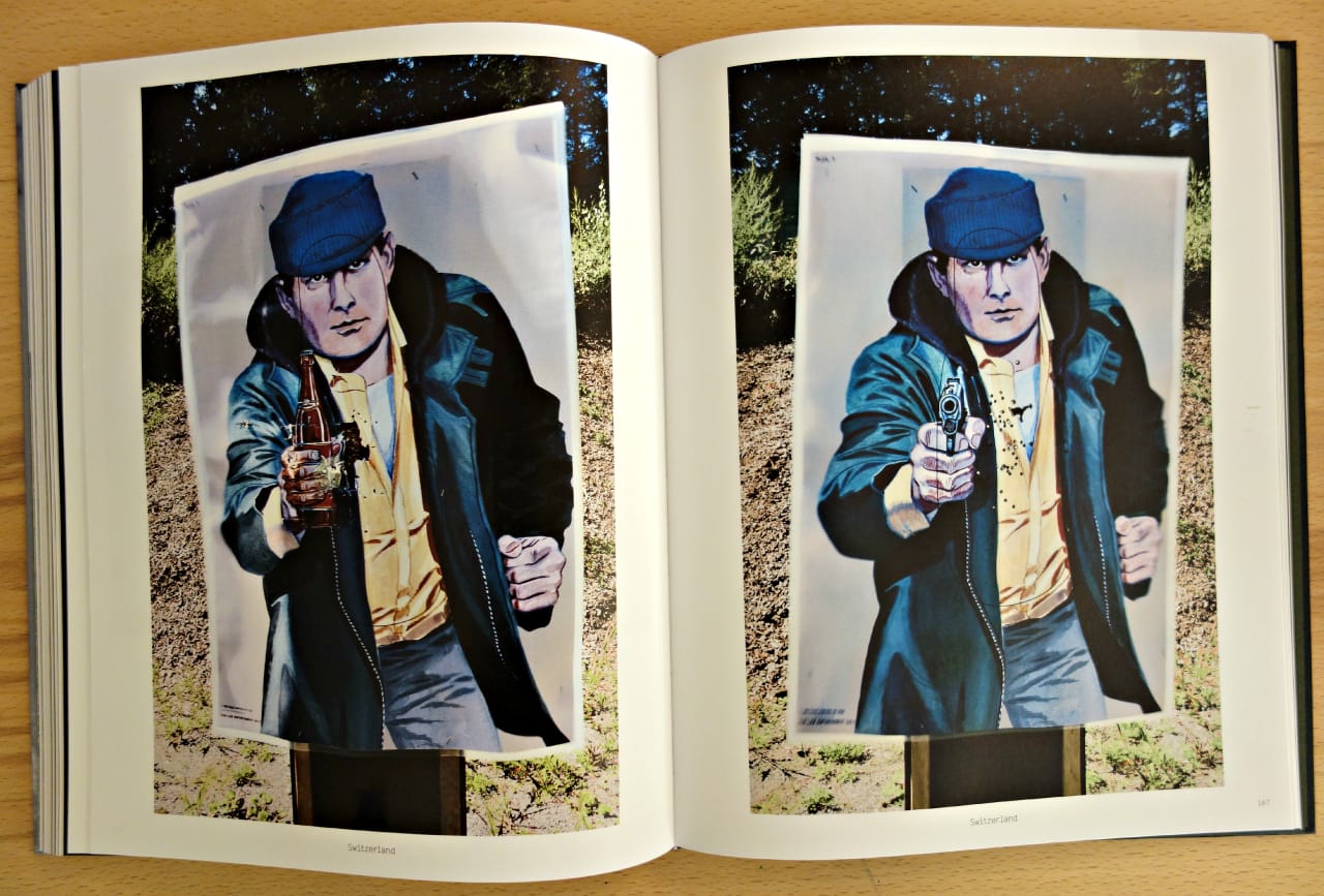 Pages from 'Targets' (photograph by the author for Hyperallergic)