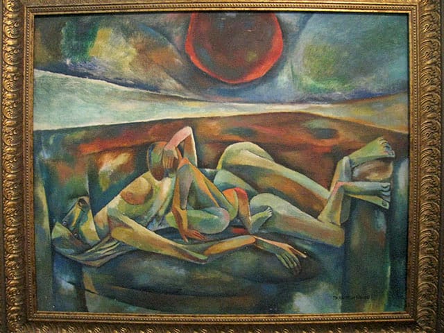 Tran Kim Hung, "War And The Children", 1965, southern style painting, Courtesy Ho Chi Minh City Museum of Fine Arts