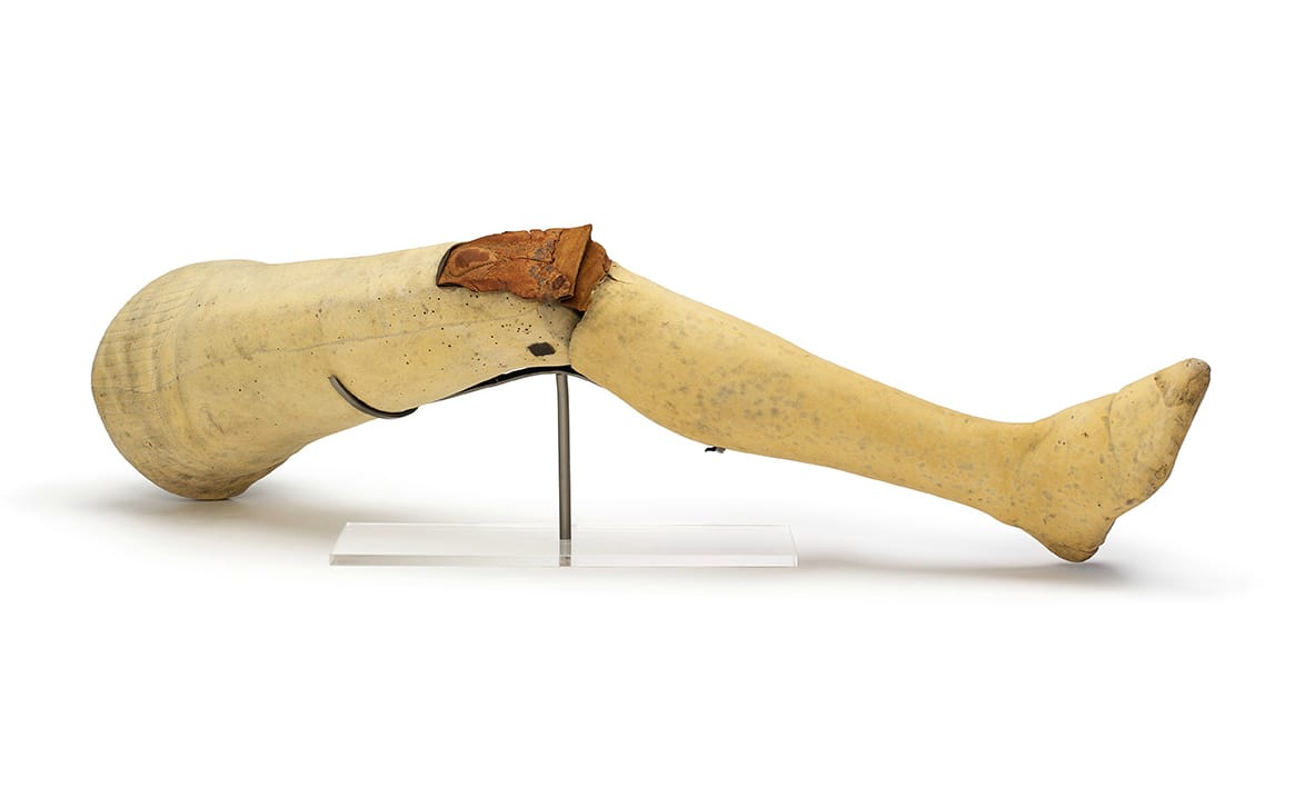 The artificial leg of the Earl of Uxbridge, who lost his appendage at Waterloo (courtesy Household Cavalry Museum)