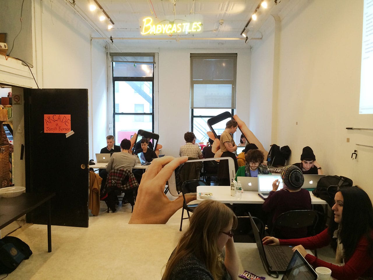 The Art+Feminism 2015 Wikipedia Edit-a-thon at Babycastles (all photos by the author unless otherwise noted)