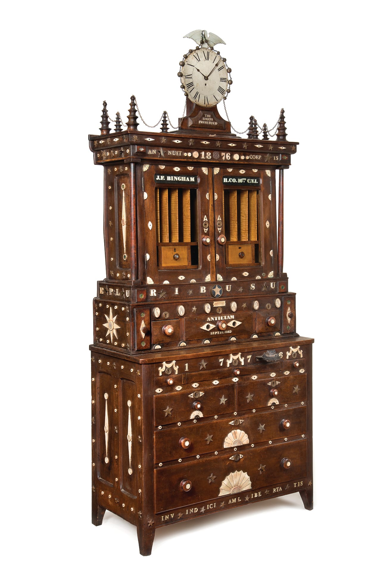 Bingham Family Civil War Memorial Secretary (1876) (photo by Gavin Ashworth, courtesy of Allan Katz Americana)