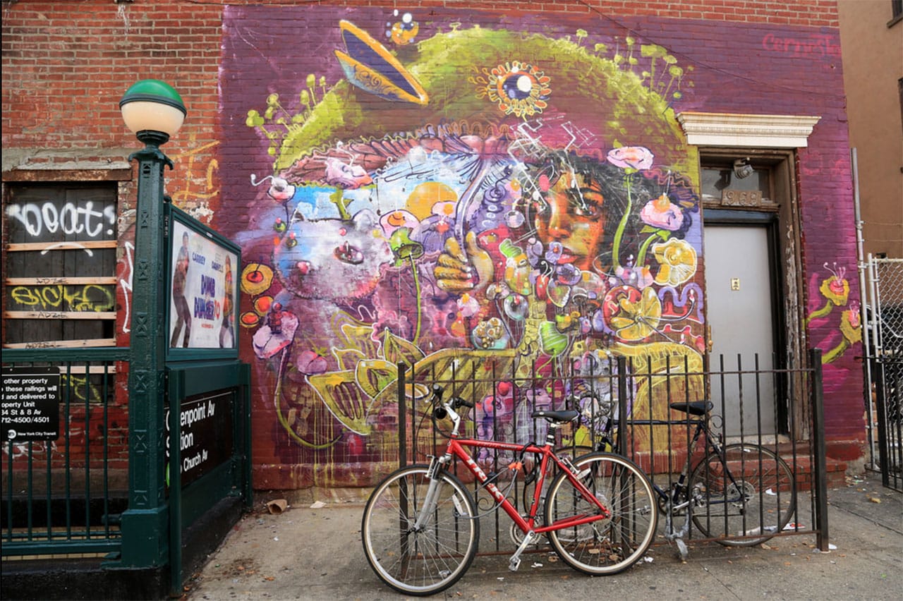 A Cern mural in Brooklyn, by Luna Park (via Luna Park's Flickrstream)