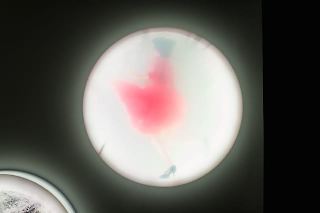 Lars Jan, CHARLESTON 2, 2014. Chromogenic print, acrylic, LEDs, 36 inches diameter. Courtesy of the Artist. Photo © Don Milici