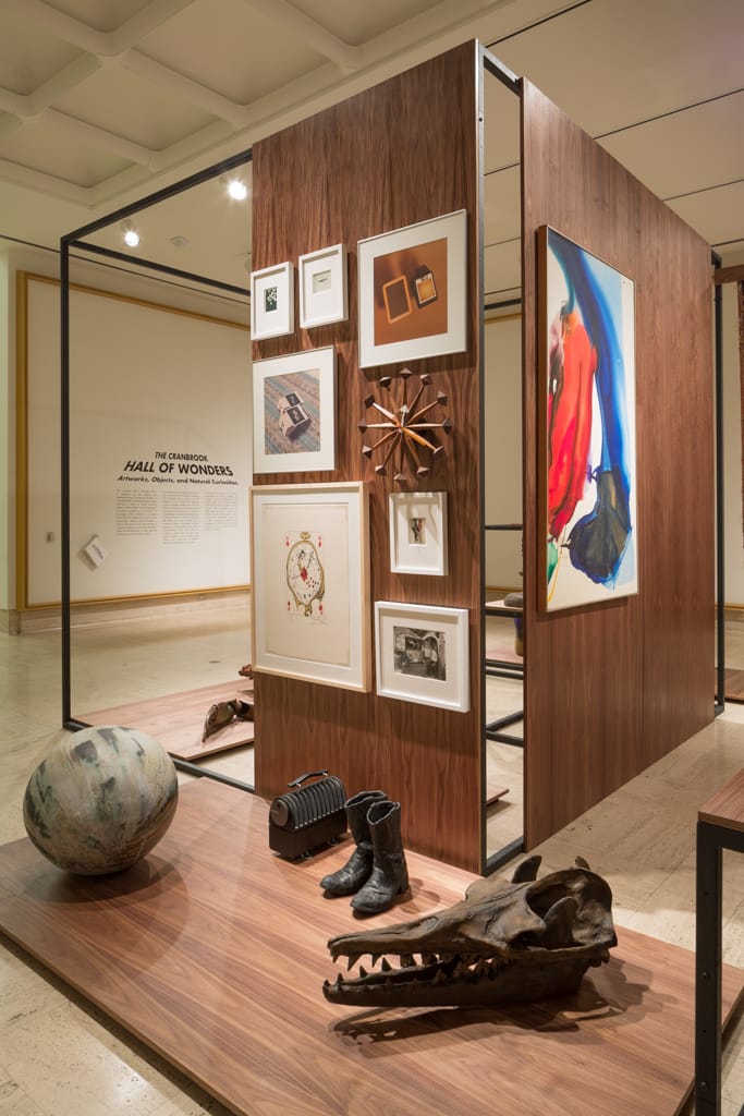 The design elements of the exhibit resonate particularly well with Travel Through Time & Space section, which invokes a sense of being in the mid-century modern rec room of some incredibly tasteful grandparents. (click to enlarge)