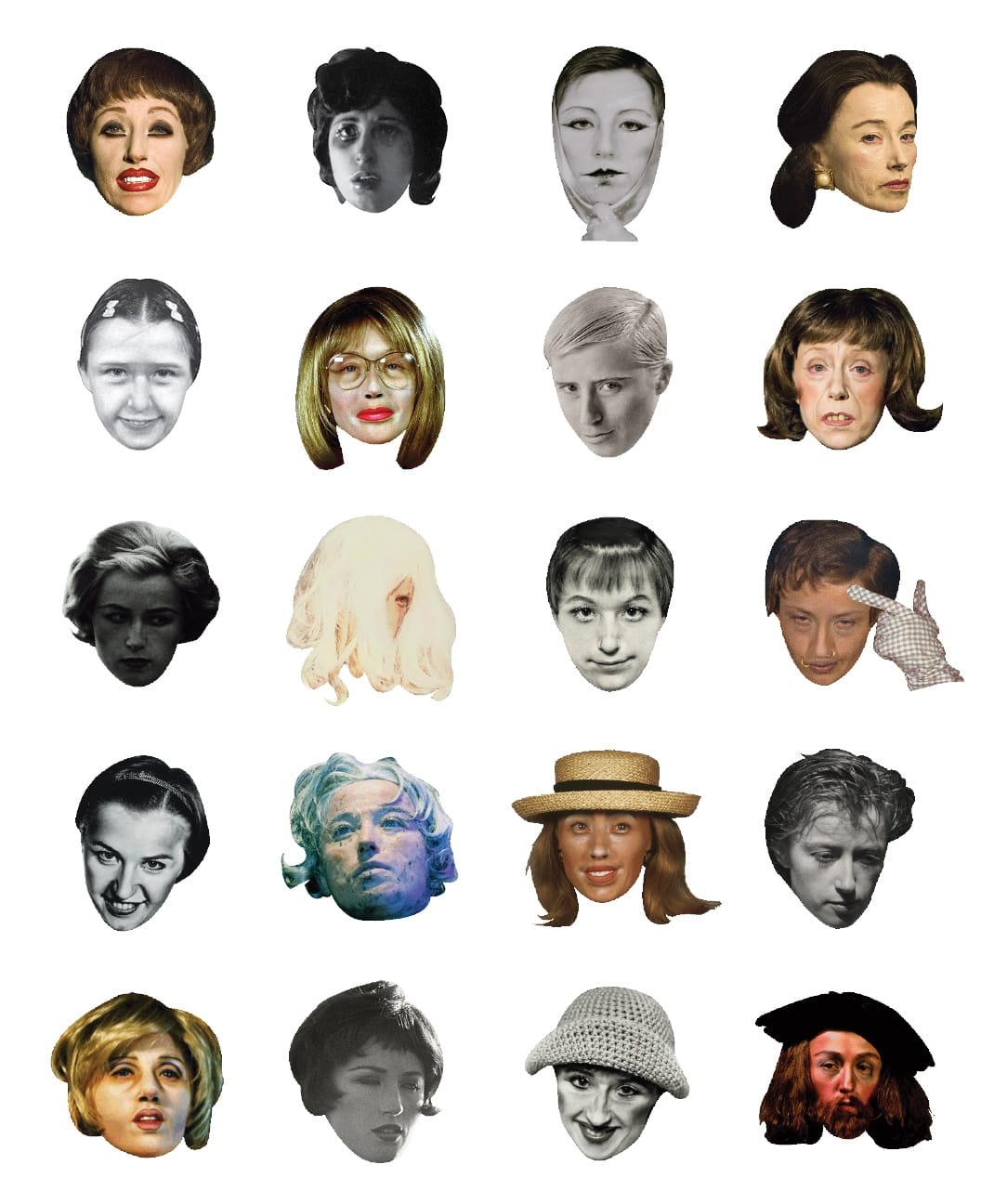 Hyo Hong, "Cindy Sherman-icons" (2015) (courtesy the artist)