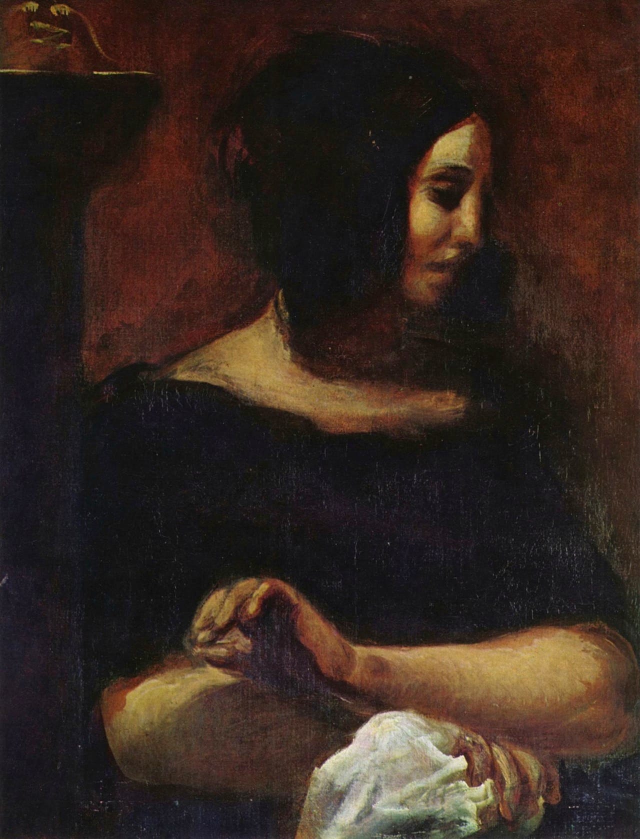 Delacroix's portrait of George Sand (Image via Wikimedia)