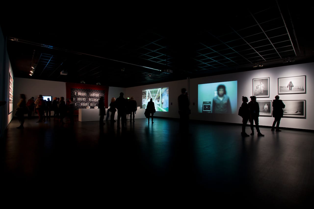 Time & Motion: Redefining Working Life, installation view at Haus der Kulturen der Welt, photo by Julian Paul, courtesy of transmediale