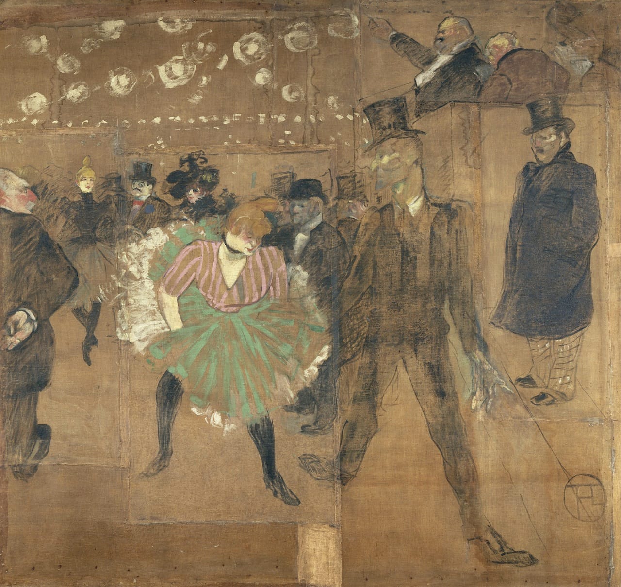 Henri de Toulouse-Lautrec, "Panneaux pour la baraque de la Goulue, à la Foire du Trône à Paris" (Image via Wikimedia) 