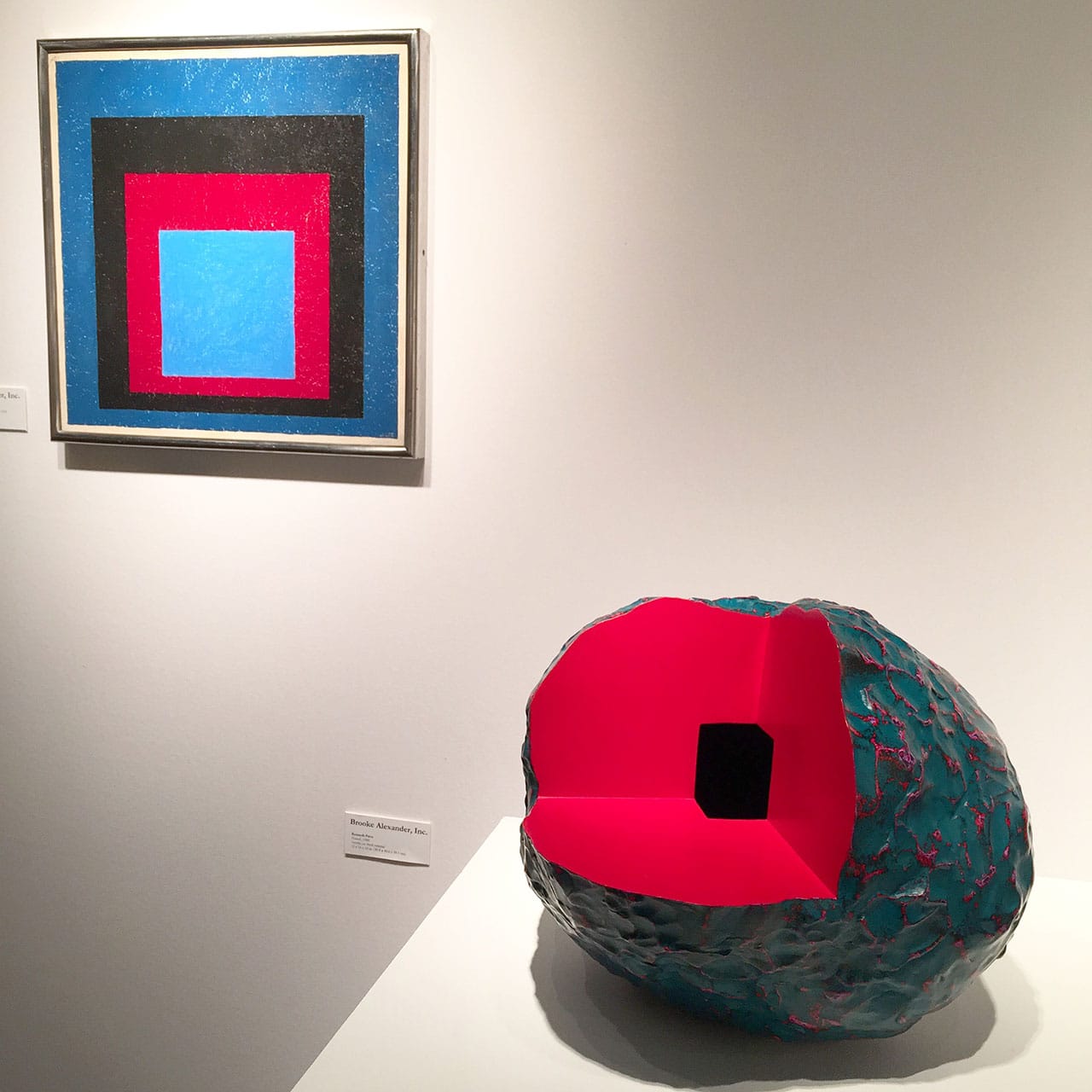 These works by Josef Albers and Ken Price at Brooke Alexander, Inc. remind us to look into the void (all photos by Hrag Vartanian/Hyperallergic)