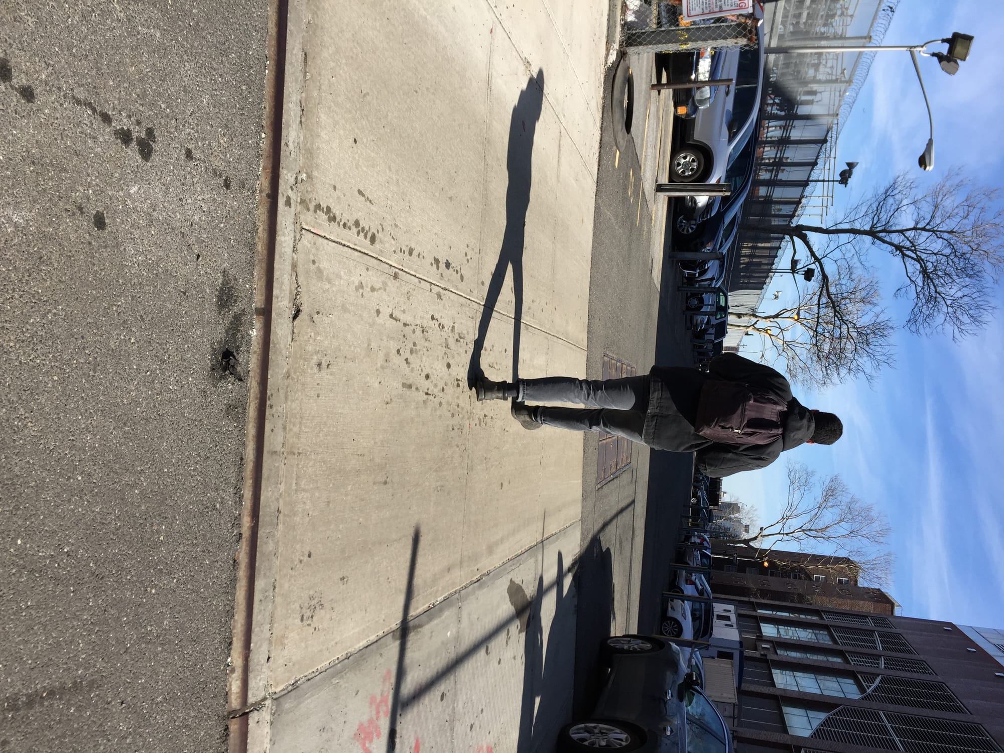 Passing by the power plant on Avenue D 