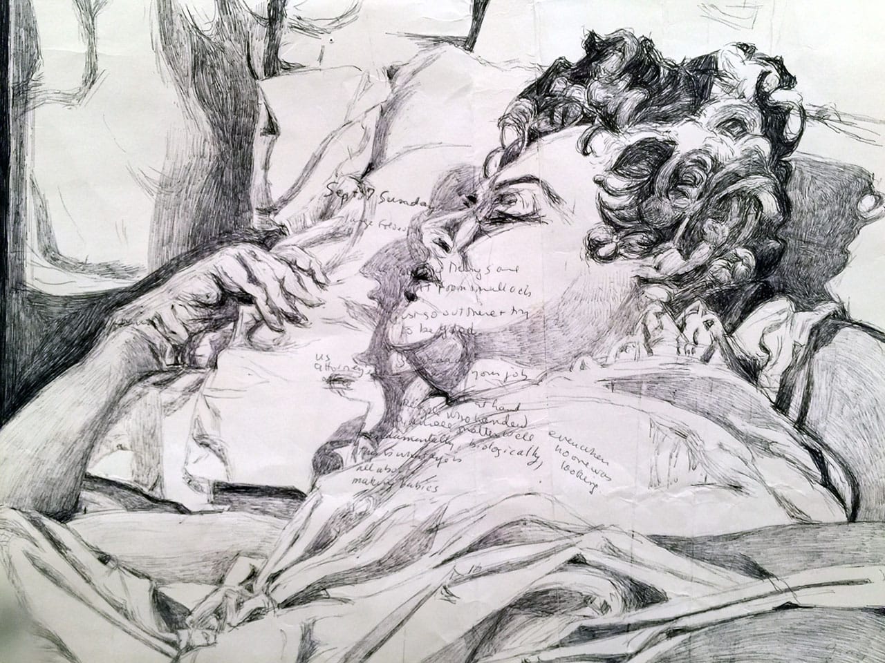 Detail of "Lina (L'angelo bianco, 1955)" (2014)