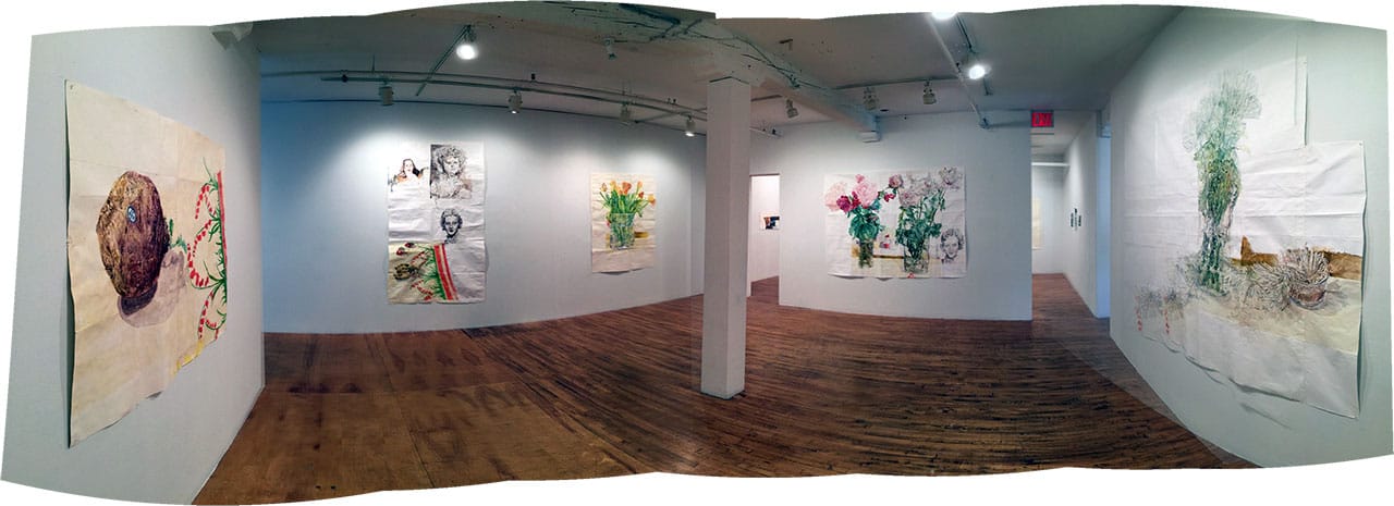 A view of the gallery (all photos by the author for Hyperallergic) (click to enlarge)
