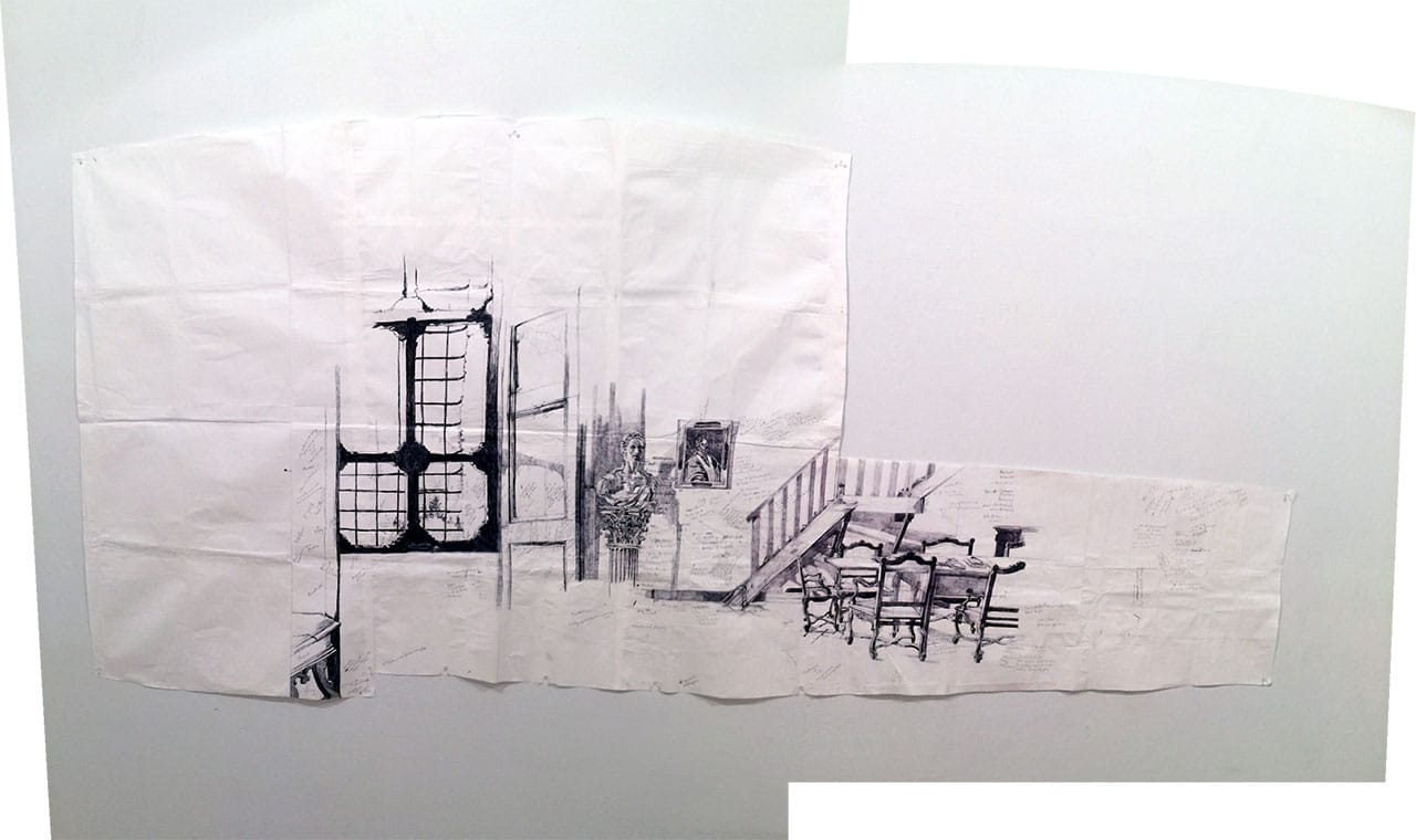 Dawn Clements, "Library (Civitella Ranieri)" (2013)