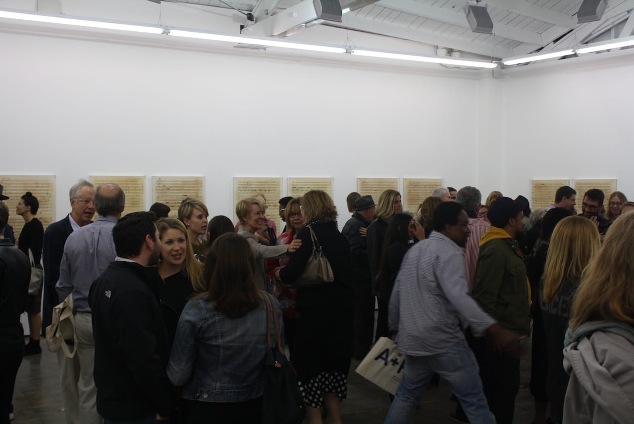 The Opening of "Charles Gaines: Librettos: Manuel de Falla / Stokely Carmichael" at Art + Practice (all photos by the author for Hyperallergic)