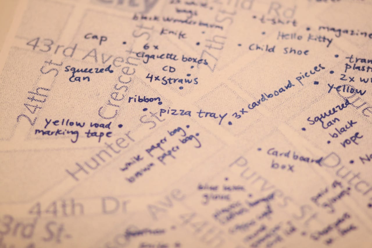 Nanna Debois Buhl, Botanizing on the Asphalt I, Map of Long Island City