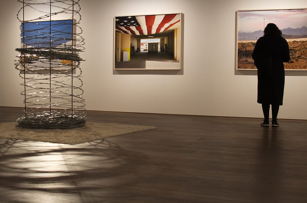 Installation View, Mountains of Majeed, with -The Victory Column of Enduring Freedom- (2015) in foreground
