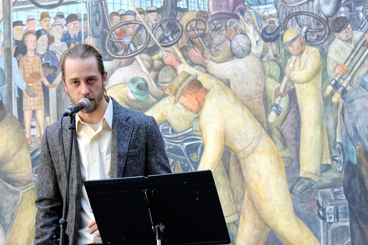 Jonathan Rajewski (photo by the author for Hyperallergic) 