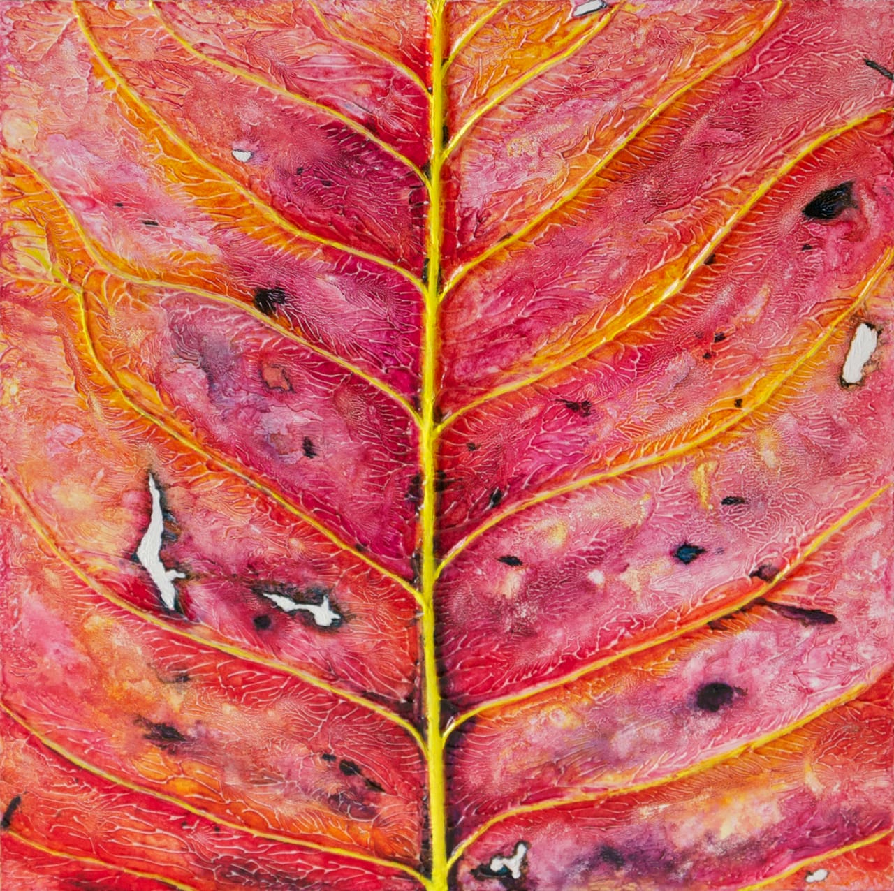 John Sabraw (b. 1968) Axioma VII mixed media on wood panel, 2015 12 x 12 inches signed, dated and titled verso