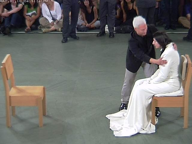 Klaus and Marina, 4:51pm (via marinaabramovicwebcam)