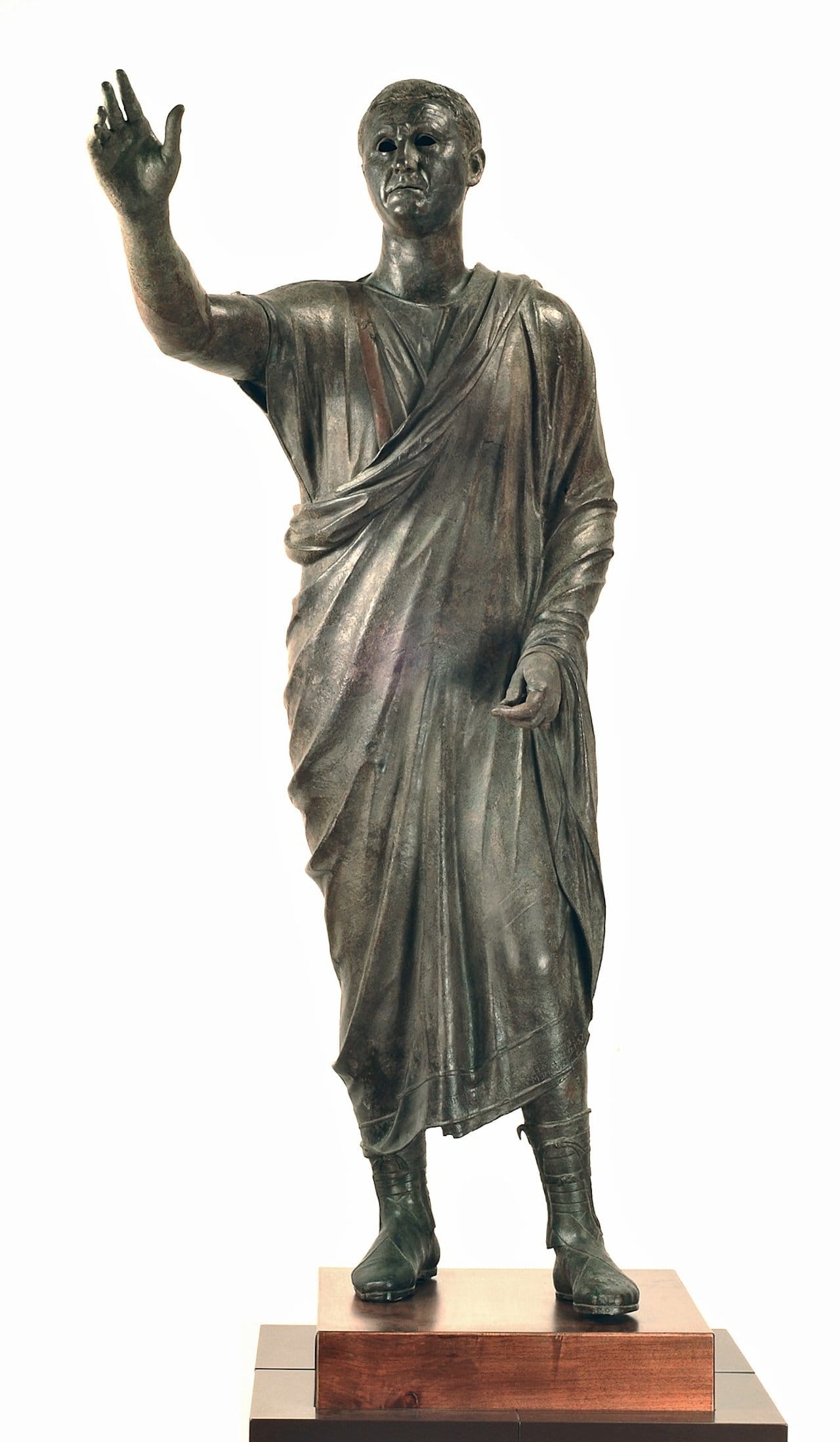 Statue of Aulus Metellus (Arringatore) (2nd-1st century BCE), Greek bronze (courtesy National Archaeological Museum of Florence)