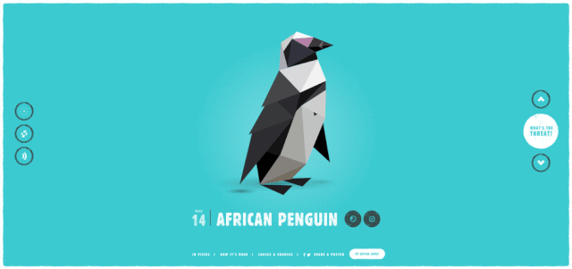 African Penguin on 'In Pieces' (GIF by the author for Hyperallergic)
