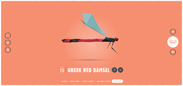 Greek Red Damsel on 'In Pieces' (GIF by the author for Hyperallergic)