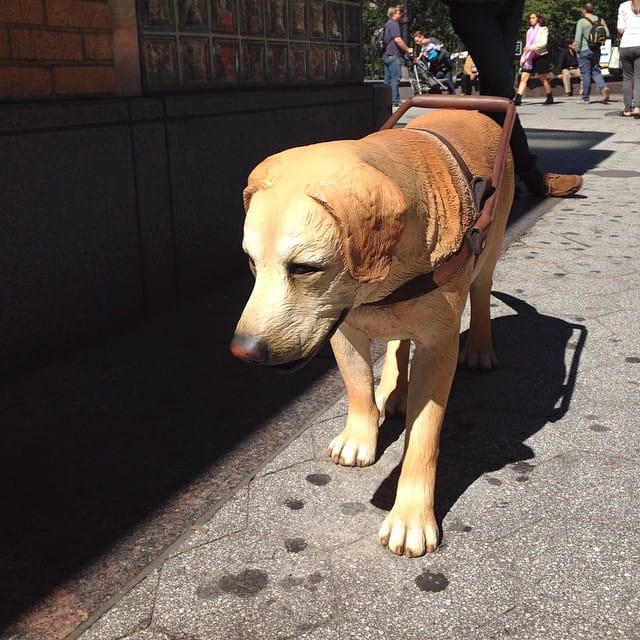 Tony Matelli, "Stray Dog" (2014) (photo by nadinejohnsonpr/Instagram)