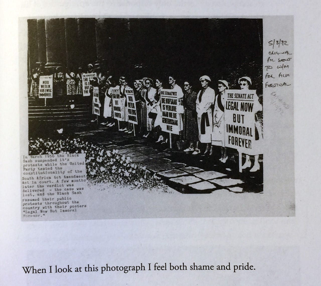 Detail of photograph of page 123 of Catherine Taylor's Apart.