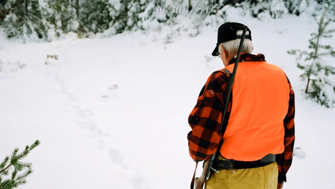 Photograph by Alexi Hobbs in 'The Last Hunt,' an interactive digital story from the National Film Board of Canada (all screenshots by the author for Hyperallergic)