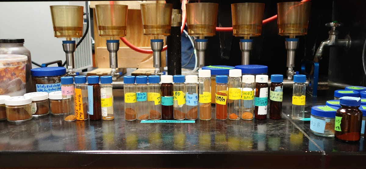 Samples of the pigments made from toxic river sludge (courtesy John Sabraw)