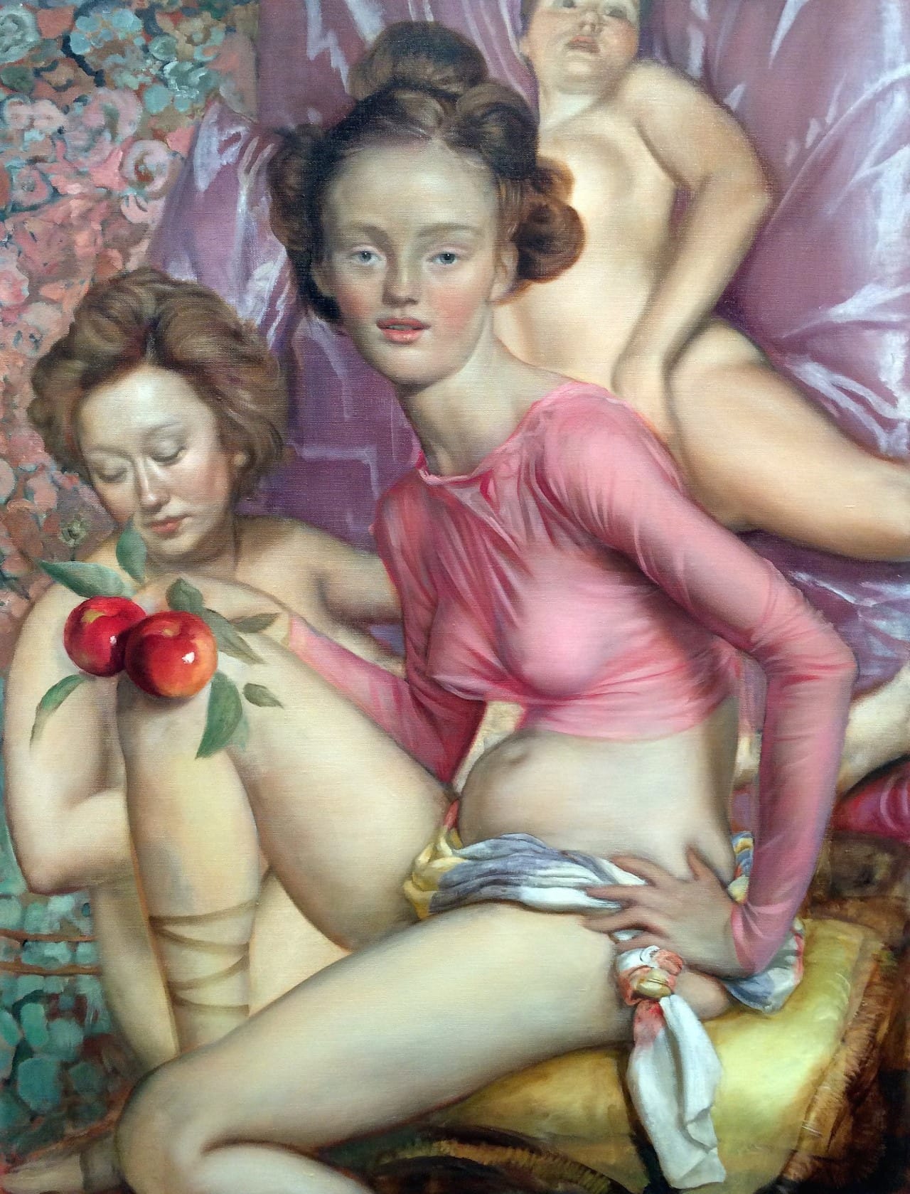 JOHN CURRIN Maenads, 2015 Oil on canvas 48 x 36 x 1 1/4 inches (121.9 x 91.4 x 3.2 cm) Photo by Douglas M. Parker Studio