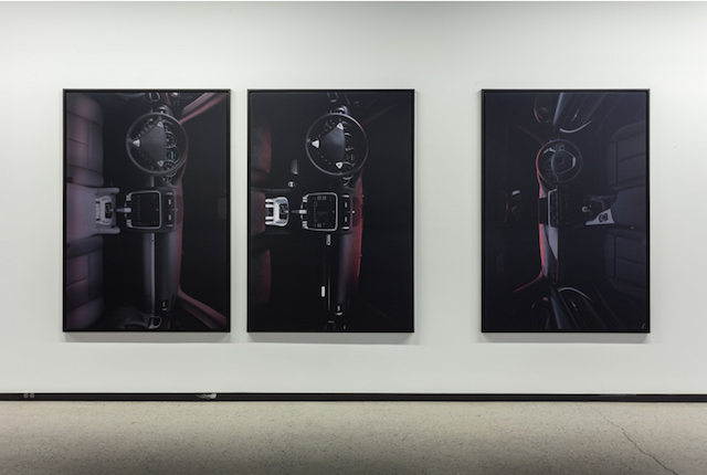 Installation view of Wyatt Niehaus, "0011," "0012," & "0018," 2014. All 62" × 42",  Chromogenic prints. All images courtesy of Division Gallery.