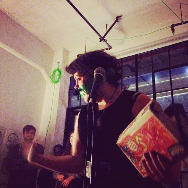 Documentation from performance of Molly Shea's "Gag Reflex" at TK. Photo by TK