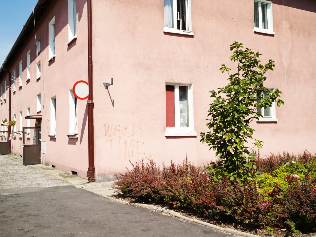 Jegor Zaika, "Poland, Oświęcim" (2014): According to plans from 1942, this building was to become a new Auschwitz prisoner barrack.