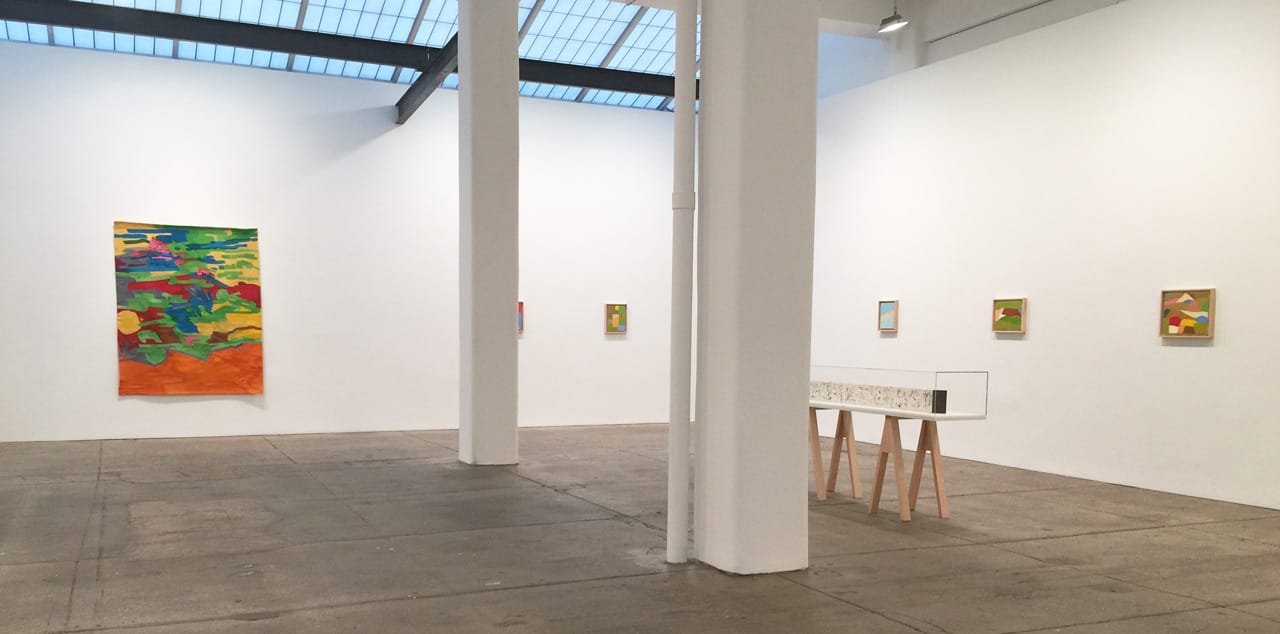 Installation view of Etel Adnan show at Gallery Lelong, New York, April 2015 . (All photos by author for Hyperallergic.)